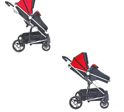 detalle-multiples-posiciones-1 Dbebe Carriola Travel System Crown Roja posiciones múltiples